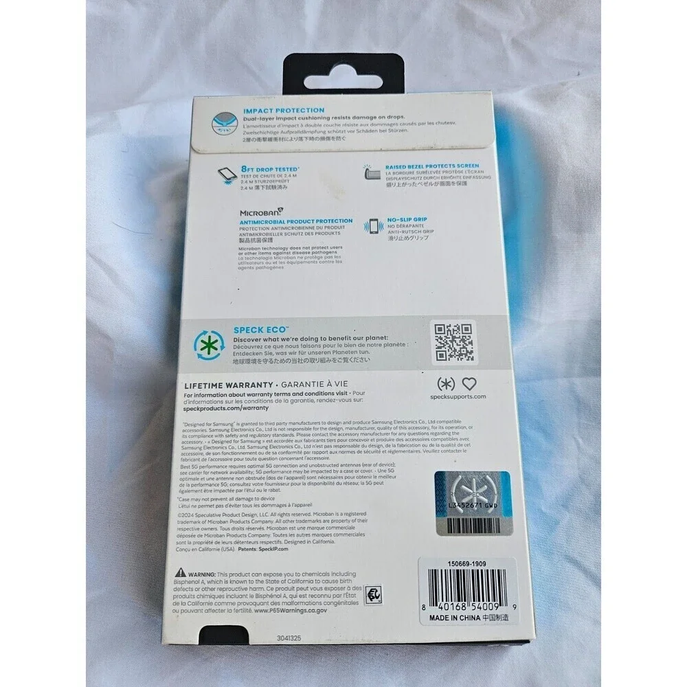Speck Candyshell Grip Samsung Galaxy A35‎ 5G White & Black Protective Phone Case